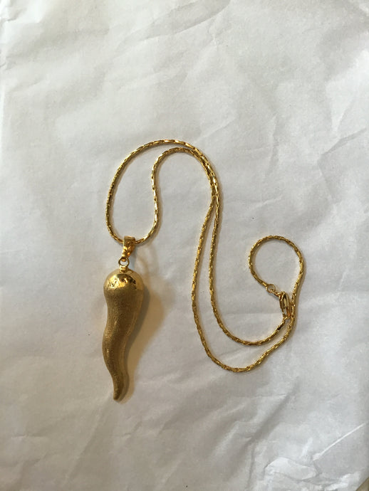 Gold Chili Pepper Necklace