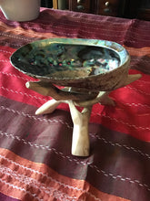 Load image into Gallery viewer, Abalone Shell w/ Wood Tri-Stand