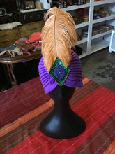 Load image into Gallery viewer, LC: Purple/Green/Gold w/ Feather Hat