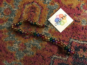 Rainbow Bead Choker Necklace