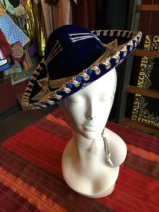 Mini Royal Blue/Silver Sombrero