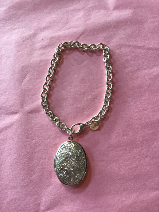 Silver Bracelet with Locket