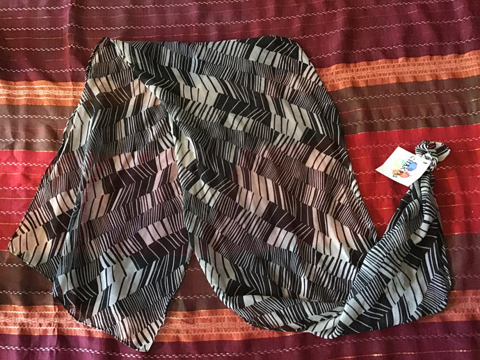Black and White Print Scarf