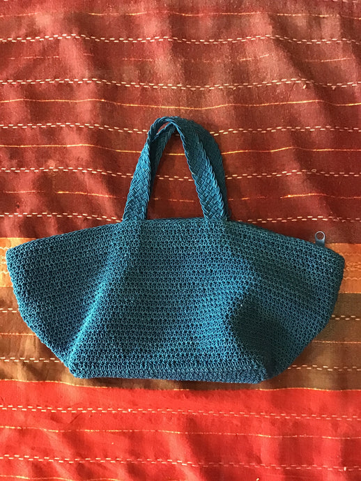 Small Blue Woven Purse