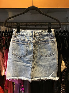 Acid-washed Denim Mini Skirt