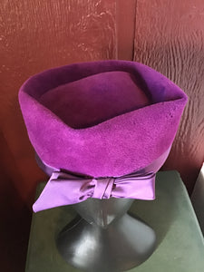 Vintage Genuine Velour Purple Felt Hat
