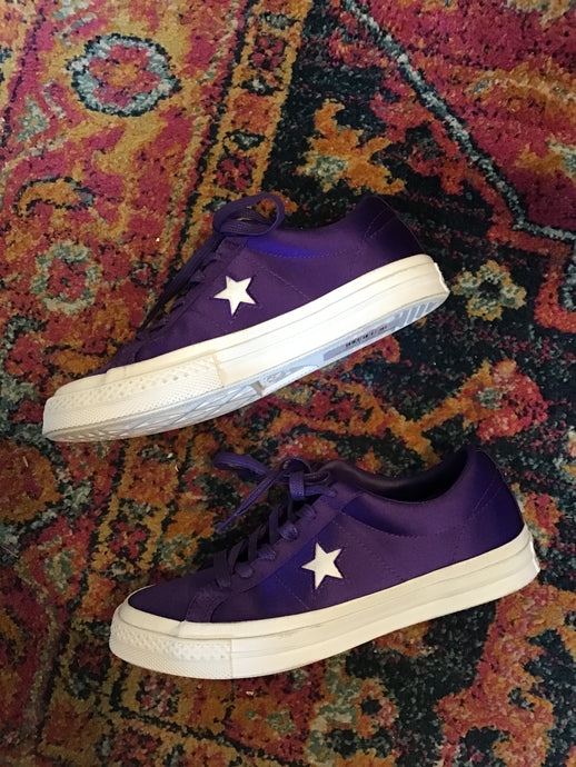 Purple Satin Converse