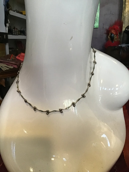 Thin Silver Detailed Necklace