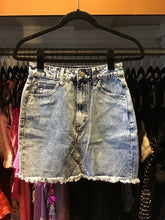 Load image into Gallery viewer, Acid-washed Denim Mini Skirt