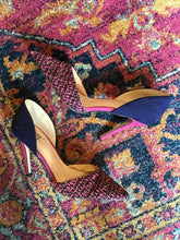 Load image into Gallery viewer, Pink &amp; Blue Woven Heels