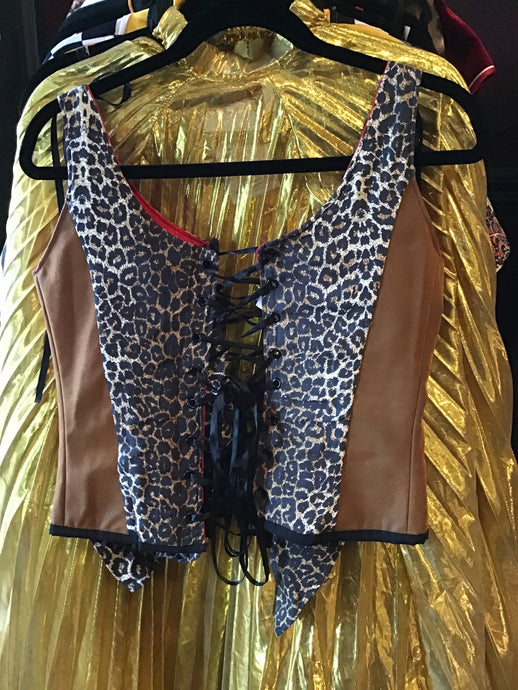Leopard and Red Corset