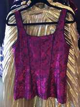 Load image into Gallery viewer, Red &amp; Black Rose Corset Top