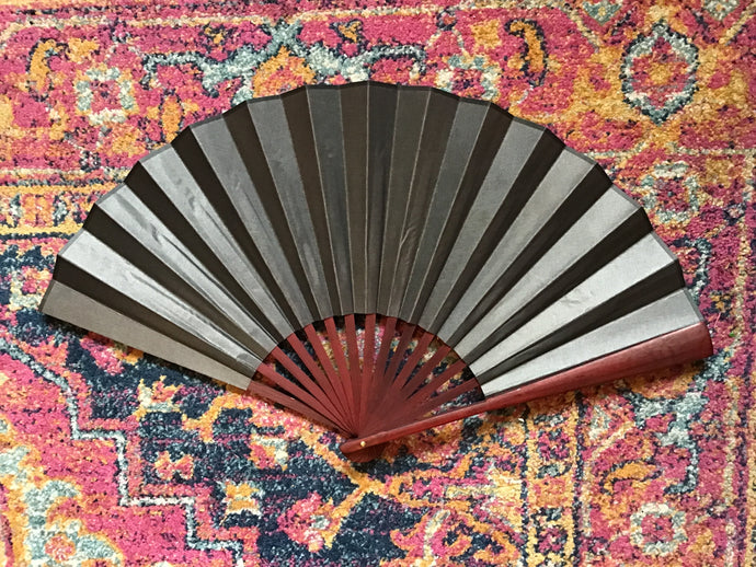 Large Wooden Fan: Black