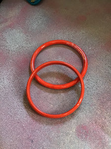 Vintage Red Glass Bangles (set)