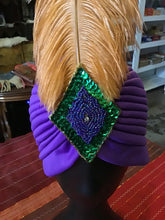 Load image into Gallery viewer, LC: Purple/Green/Gold w/ Feather Hat