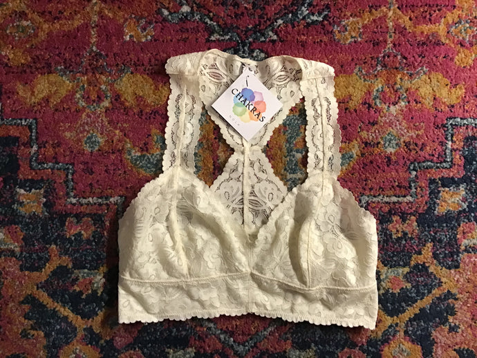 Cream Lace Bralette