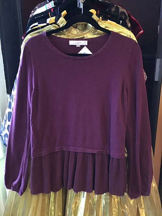 Maroon Ruffle Sweater