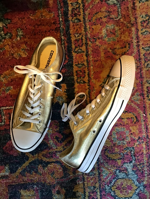 Gold Converse Sneakers