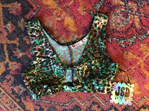 JSD: Emerald Leopard Top