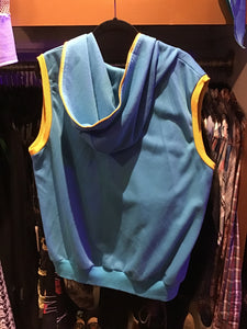 Teal/Yellow Hoodie Vest