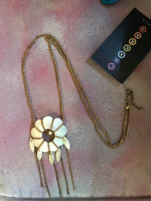Mother of Pearl Flower Necklace