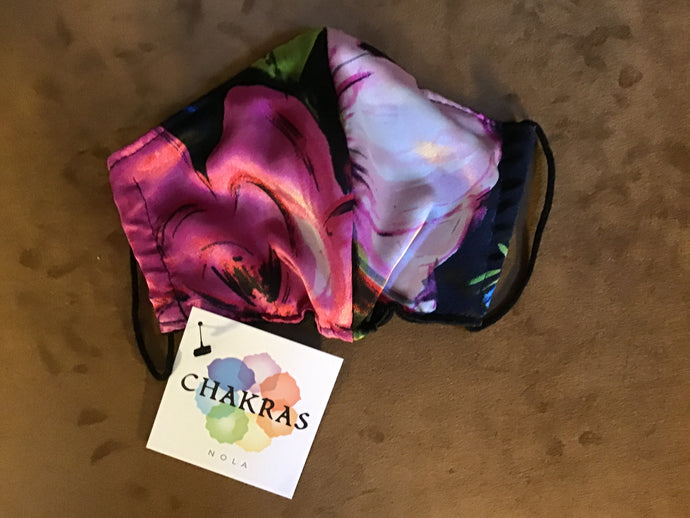 IV: Face Mask (Magenta Floral)
