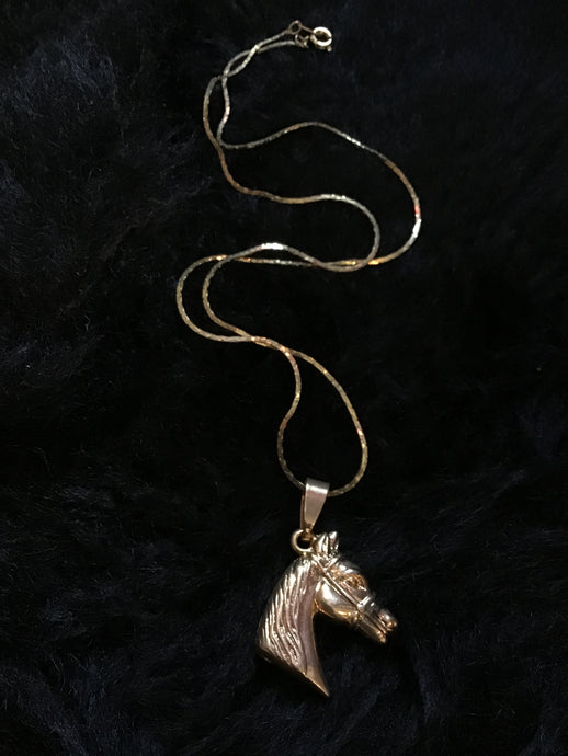 Gold Horse Necklace