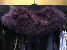 Load image into Gallery viewer, Purple Feather Shoulder Shrug