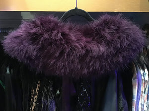 Purple Feather Shoulder Shrug