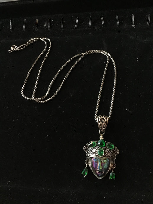 Rainbow Royal Face Necklace