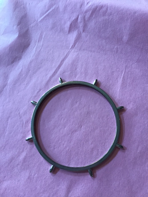 Silver Bracelet with Spikes