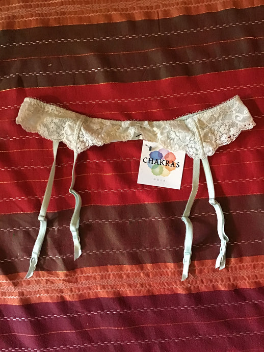 Light Blue/White Lace Garter