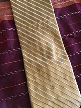 Load image into Gallery viewer, Vintage Gold  Stripe Neck Tie