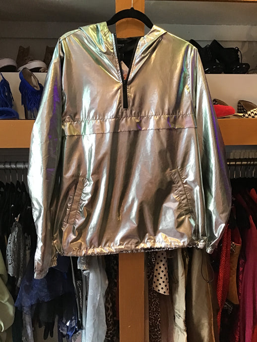Silver Windbreaker Jacket