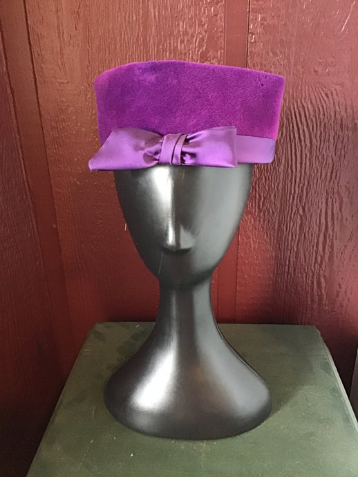 Vintage Genuine Velour Purple Felt Hat