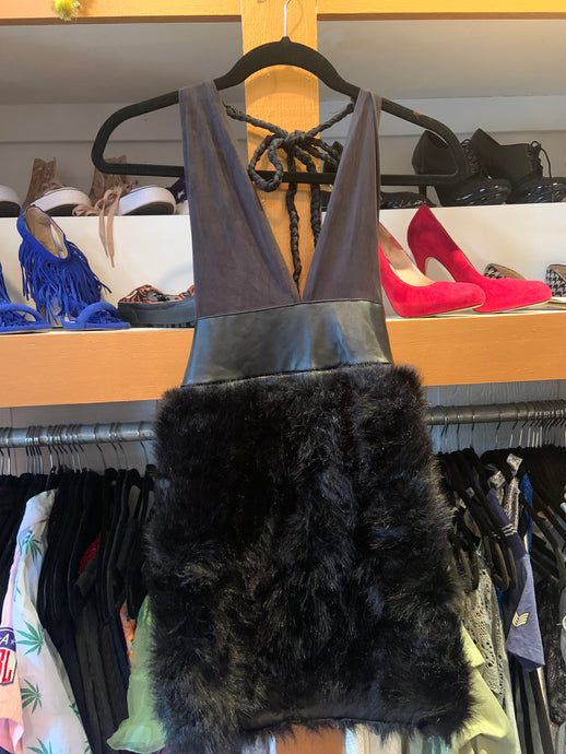 Fuzzy Black Dress