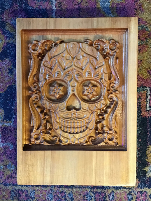 PD: Sugar Skull Wooden Wall Art