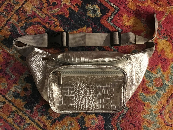 Silver Embossed Fanny Pack