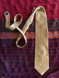 Vintage Gold  Stripe Neck Tie