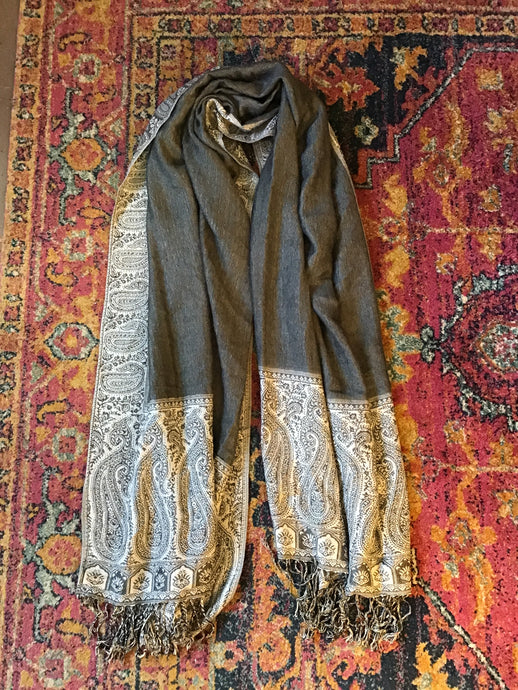 Grey Bohemian Scarf