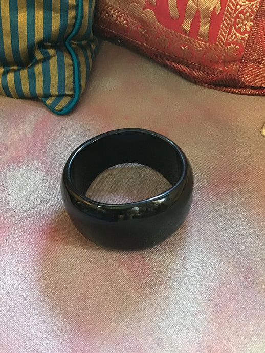 Black Bangle Bracelet