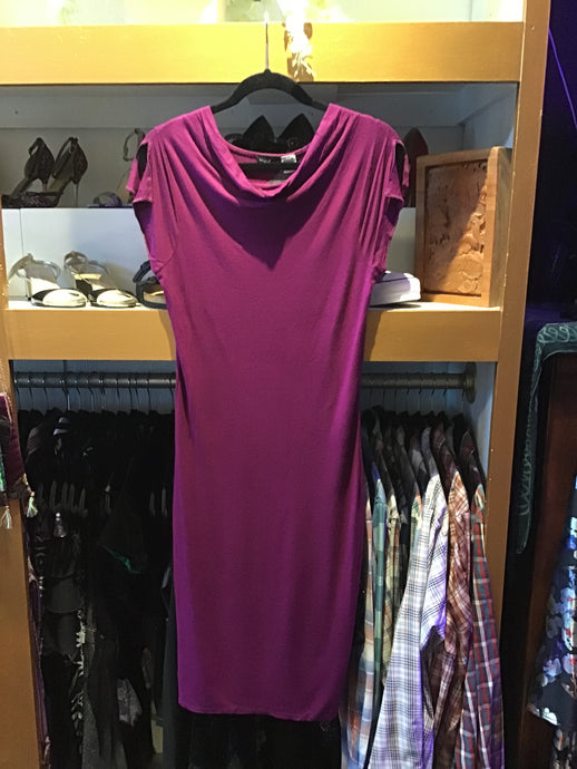 Burgundy CowlNeck Dress