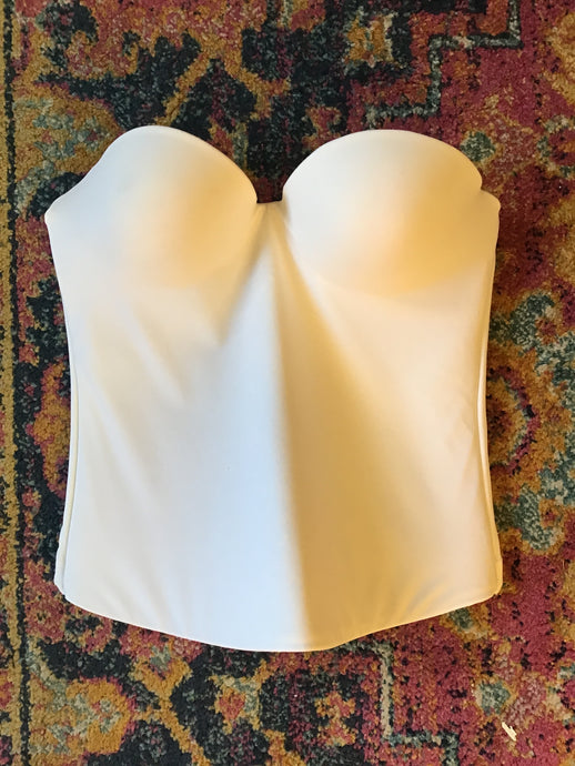 Basic White Strapless Bustier