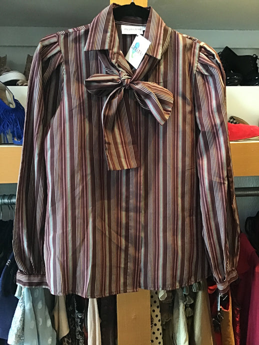Silky Striped Button Up
