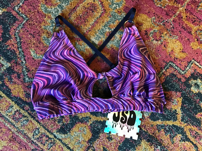 JSD: Purple/Pink/Blue Wavy Top