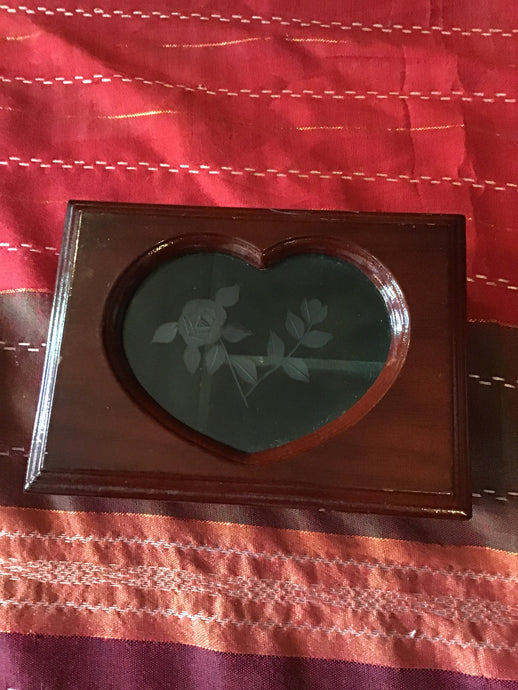 Glass Rose Jewelry Box
