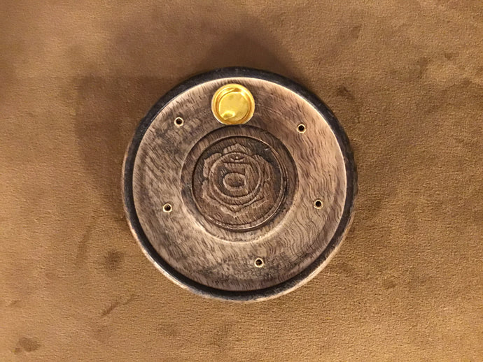 Chakra Incense Burner Plate (wood)