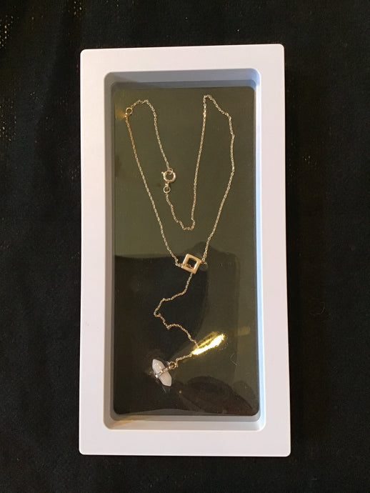 Pink Crystal & Rose Gold Necklace