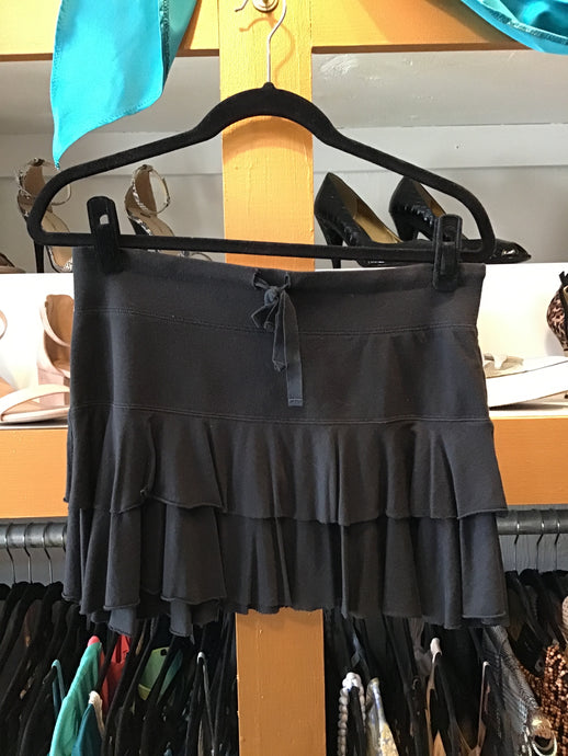 Black Summer Ruffle Skirt