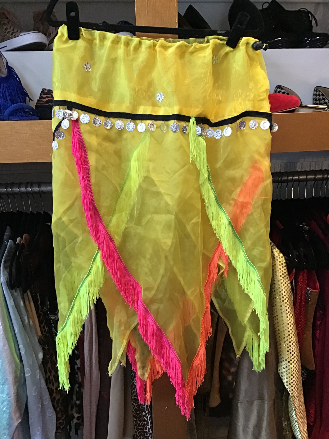 Neon Fringe Skirt
